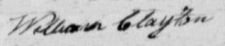WIlliam Clayton signature 1815